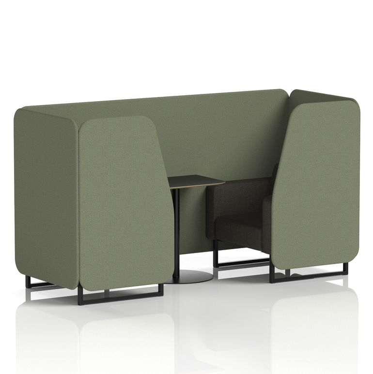 Brixworth Booth With Black Table In Two Tone