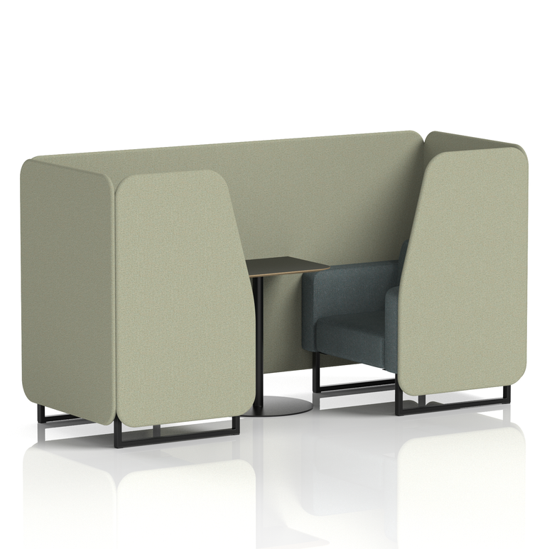Brixworth Booth With Black Table In Two Tone
