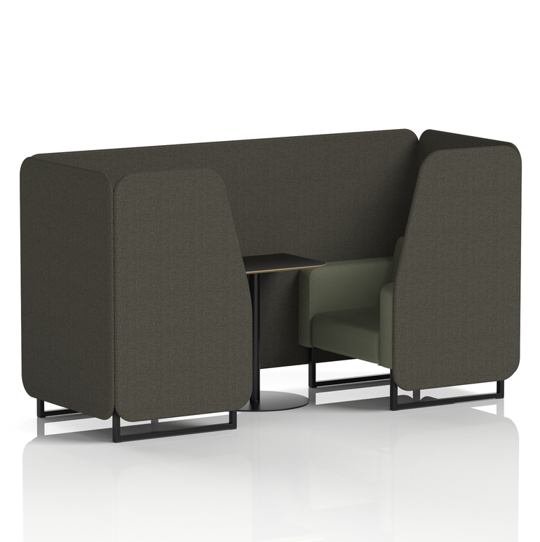 Brixworth Booth With Black Table In Two Tone