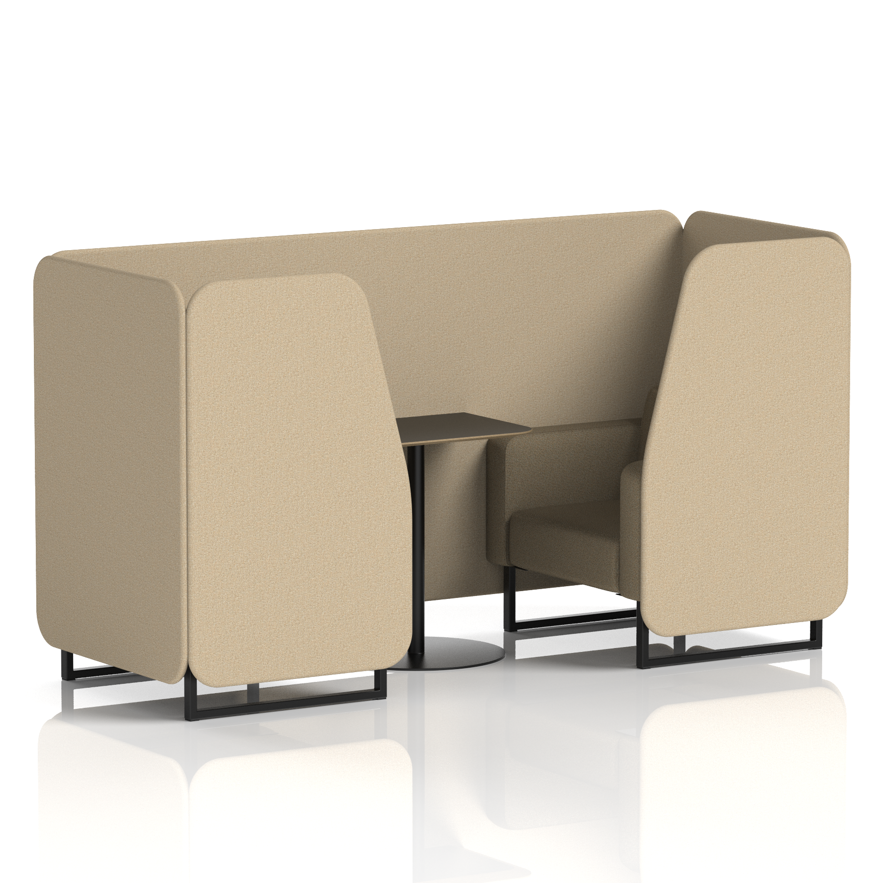 Brixworth Booth With Black Table In Two Tone
