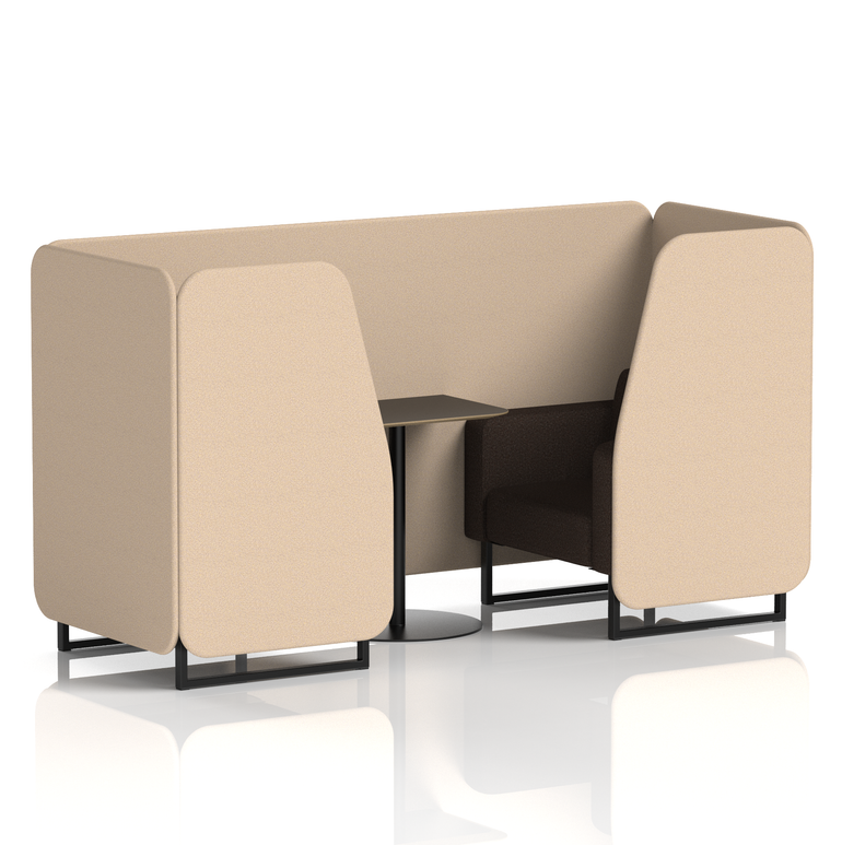 Brixworth Booth With Black Table In Two Tone