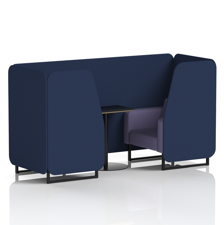 Brixworth Booth With Black Table In Two Tone