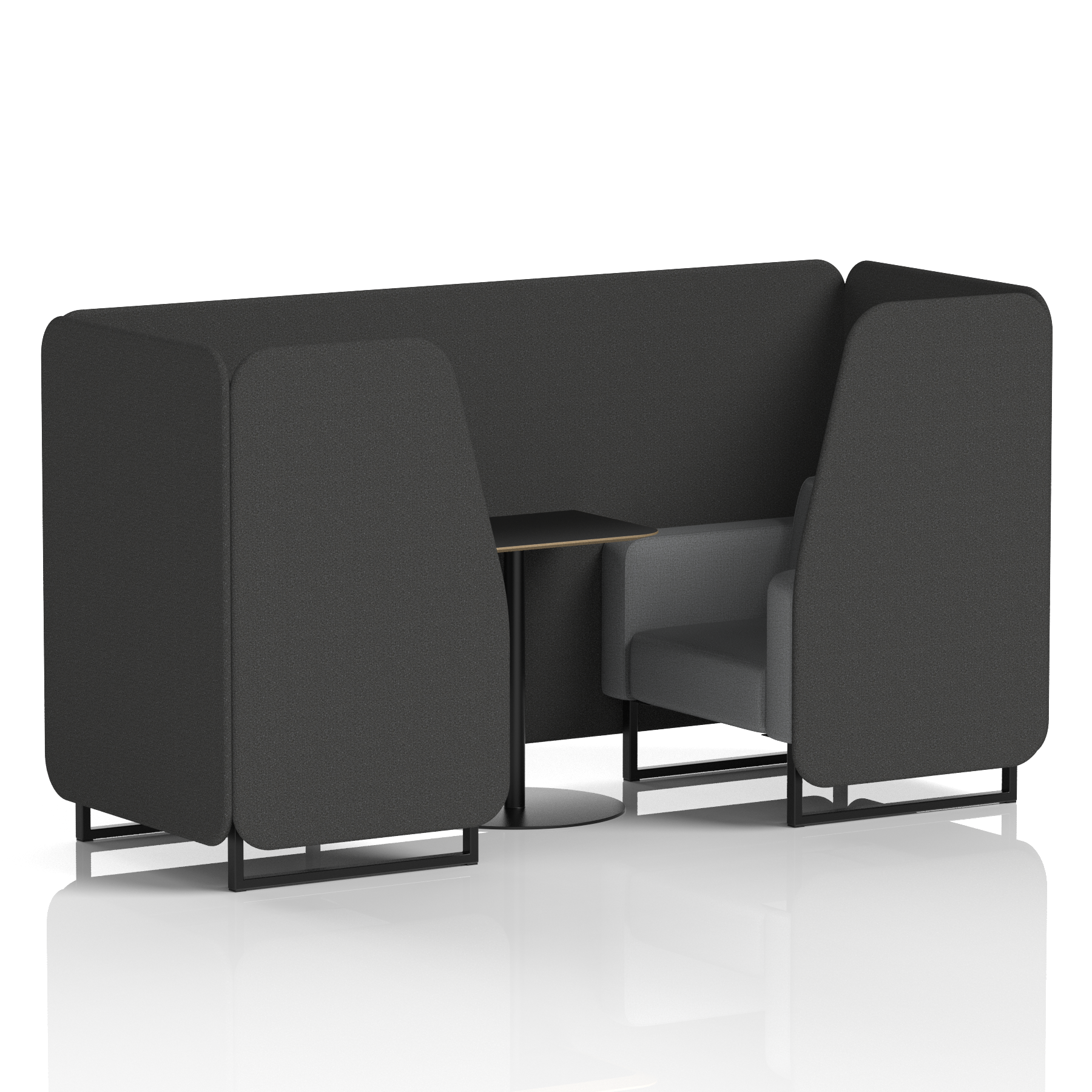 Brixworth Booth With Black Table In Two Tone