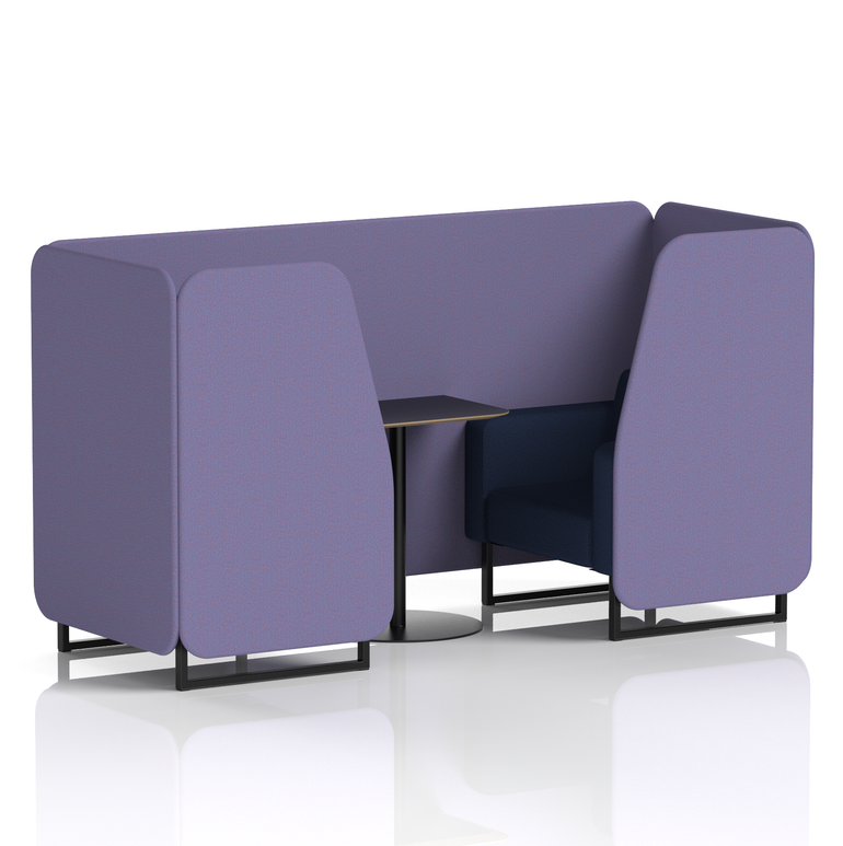 Brixworth Booth With Black Table In Two Tone