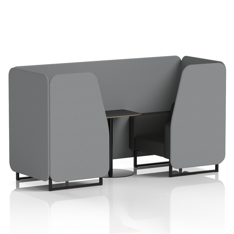 Brixworth Booth With Black Table In Two Tone
