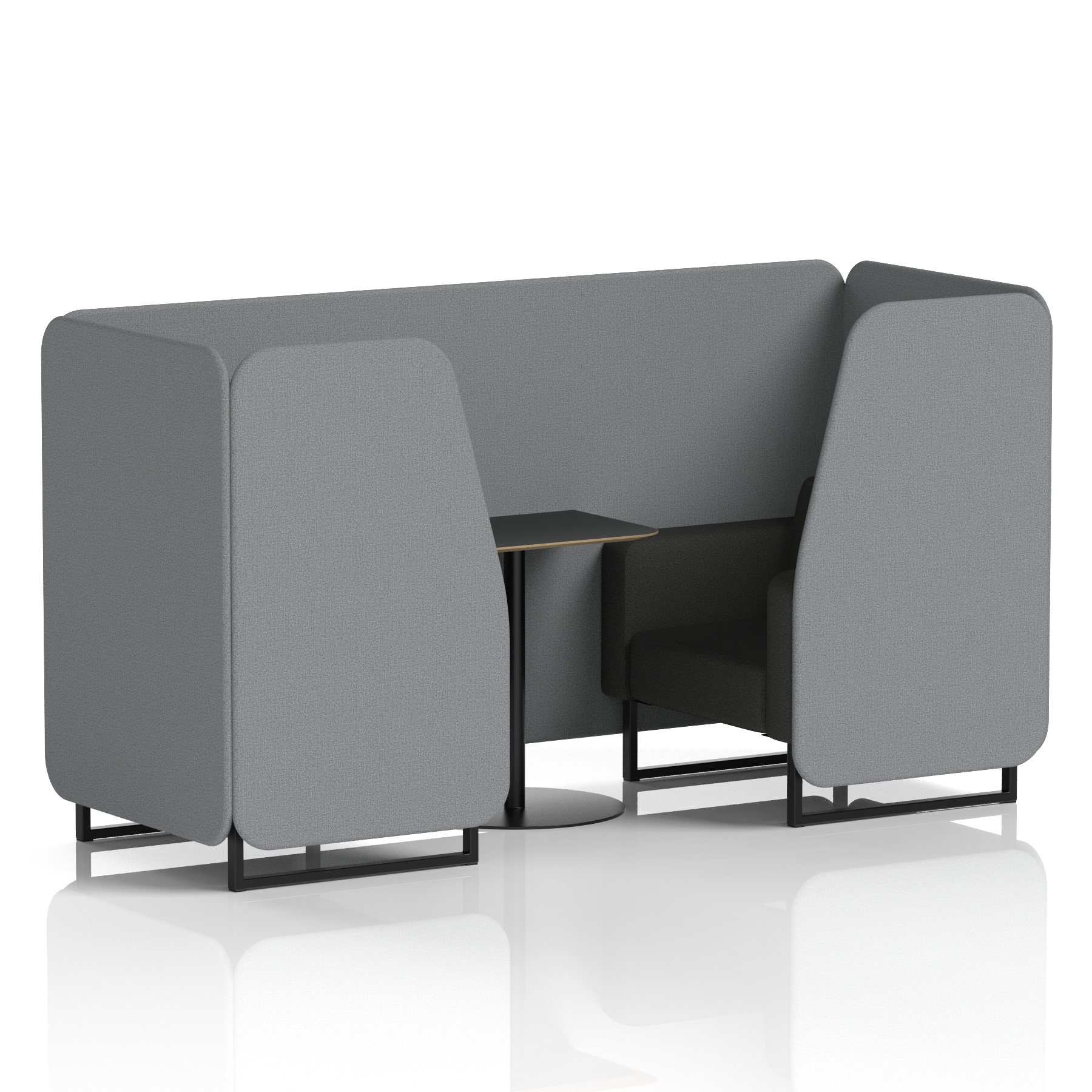 Brixworth Booth With Black Table In Two Tone