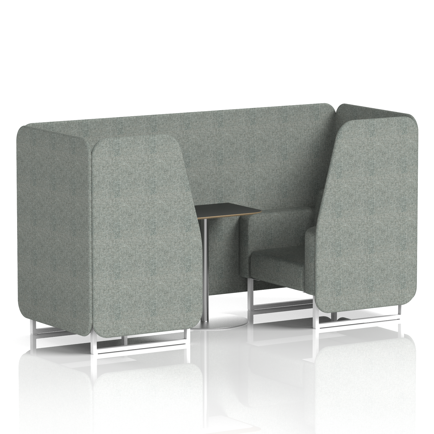 Brixworth Booth With Black Table In Single Tone