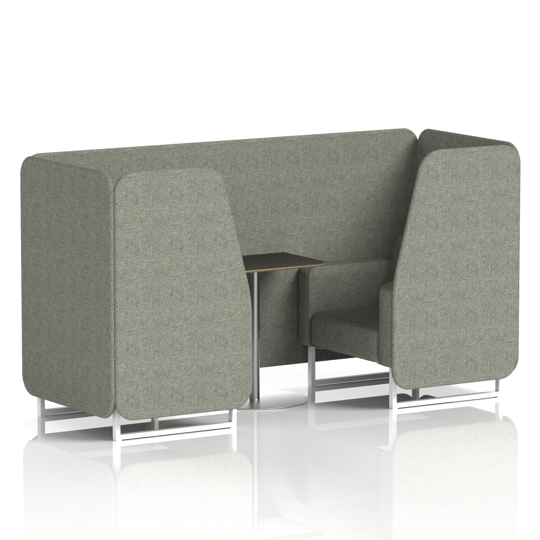 Brixworth Booth With Black Table In Single Tone