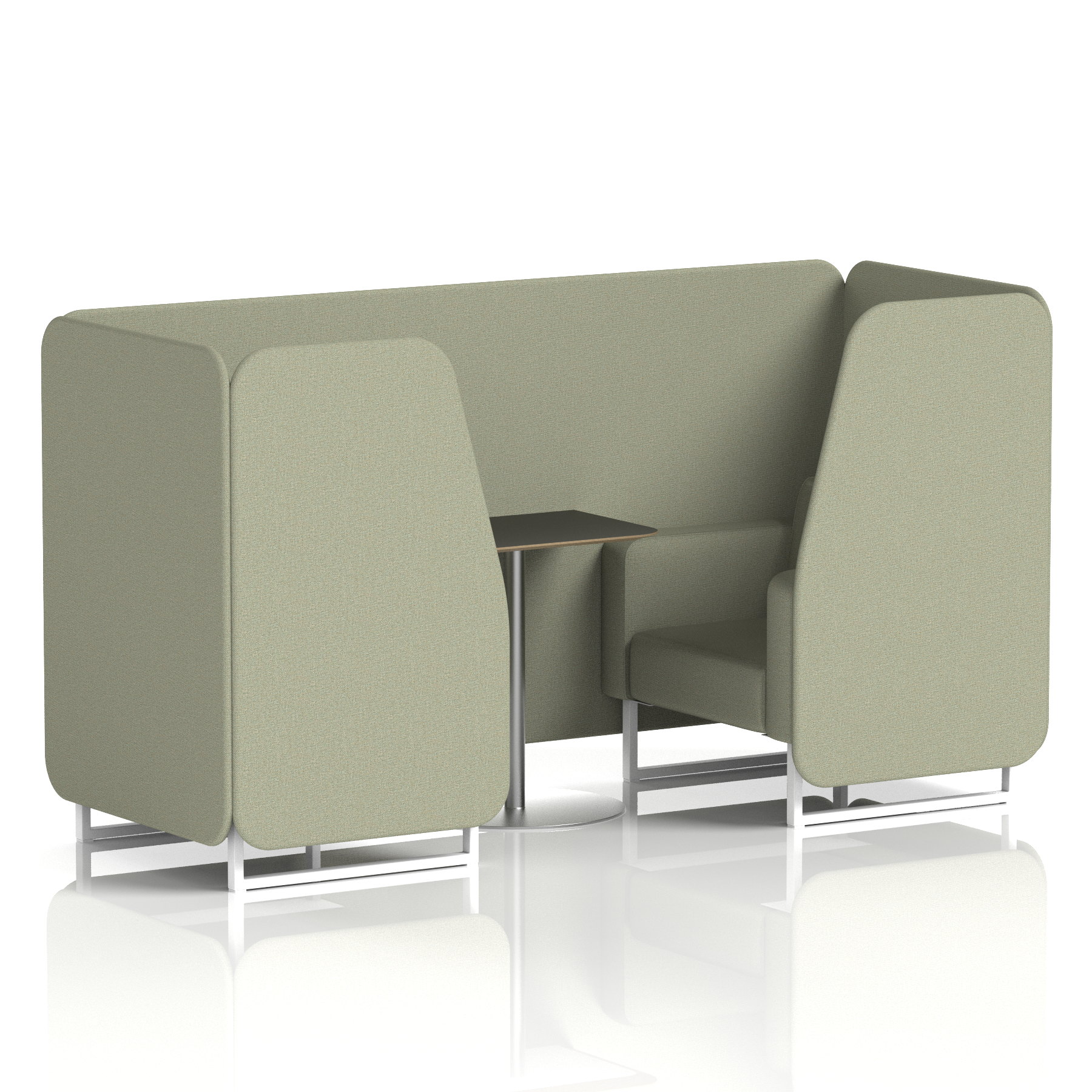 Brixworth Booth With Black Table In Single Tone