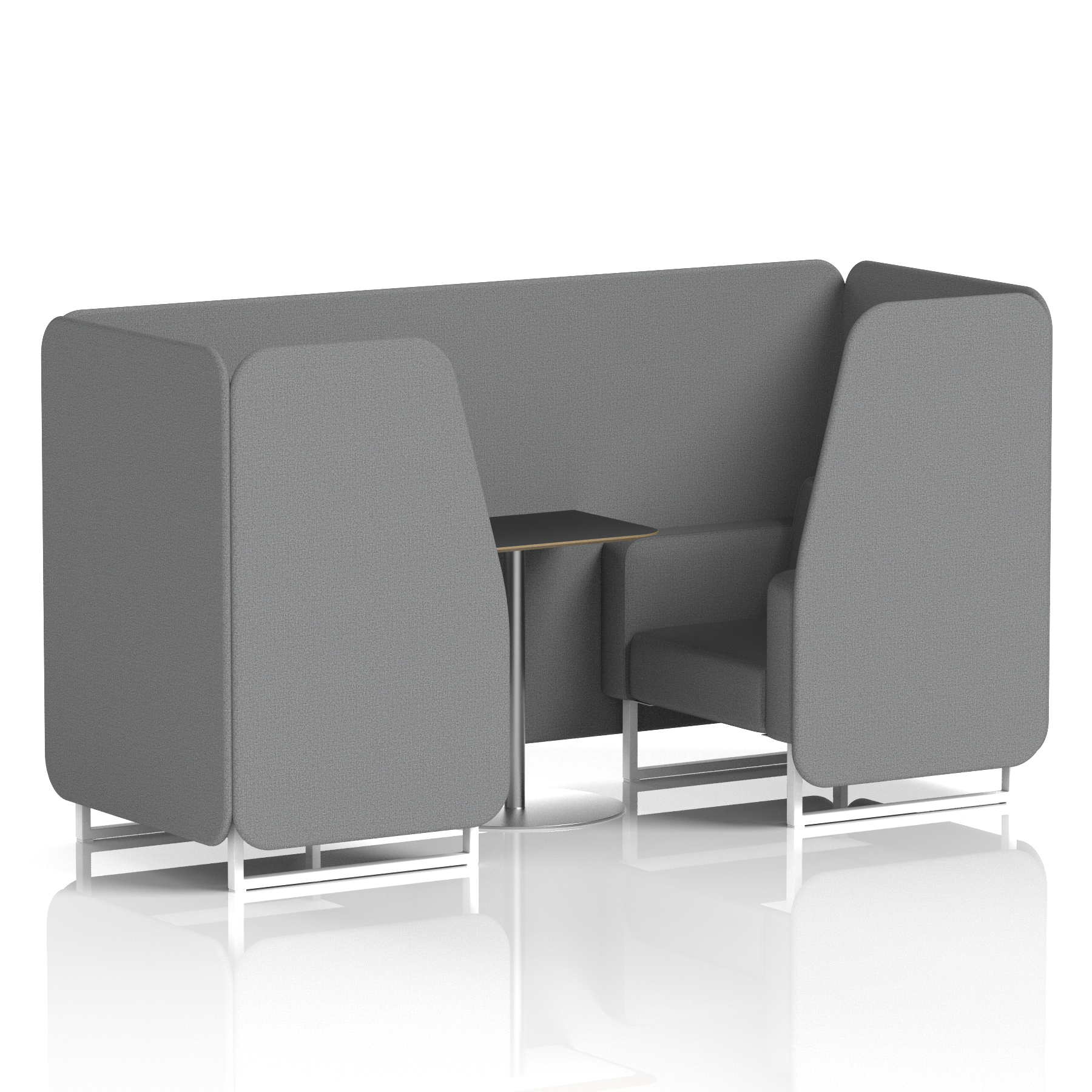 Brixworth Booth With Black Table In Single Tone
