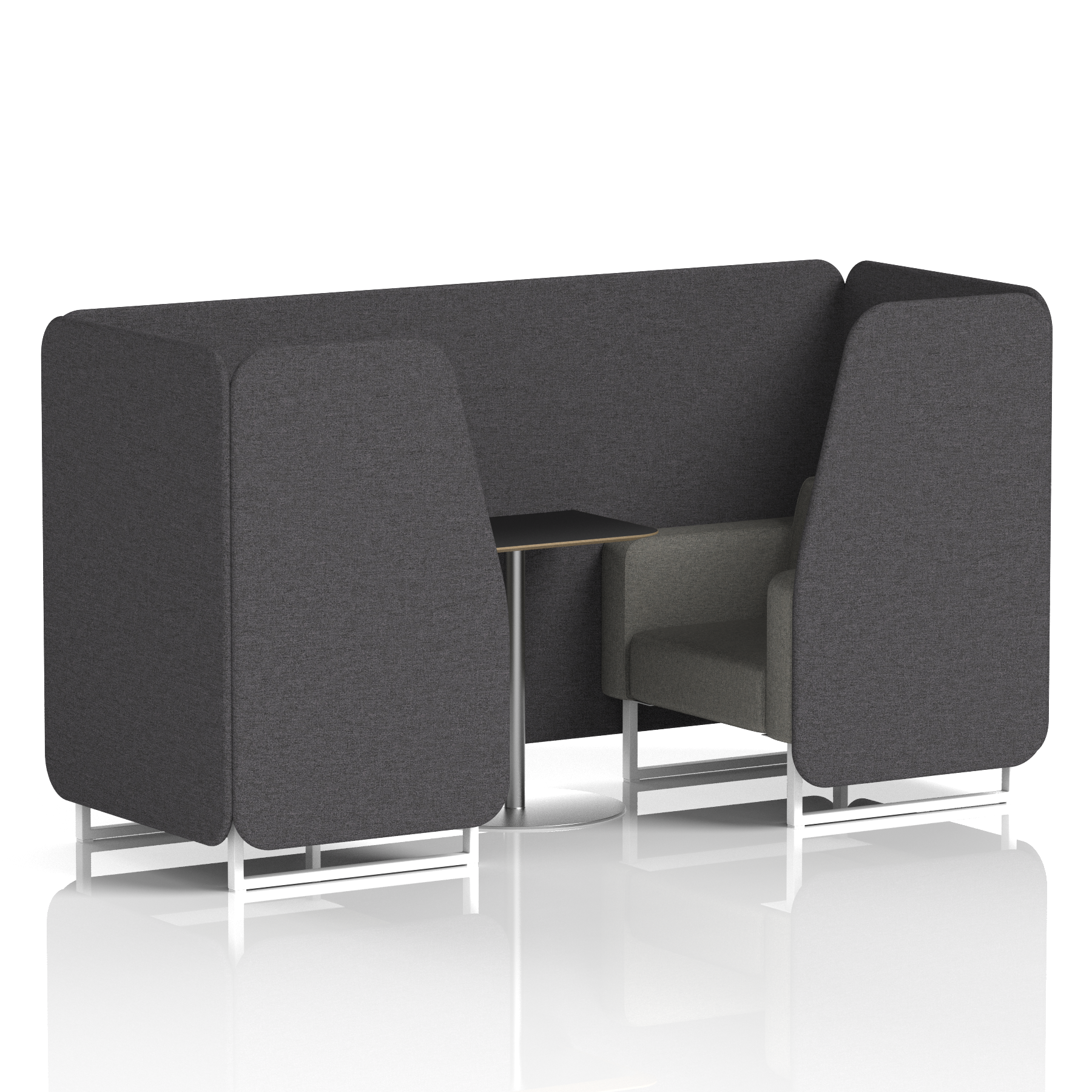Brixworth Booth With Black Table In Two Tone