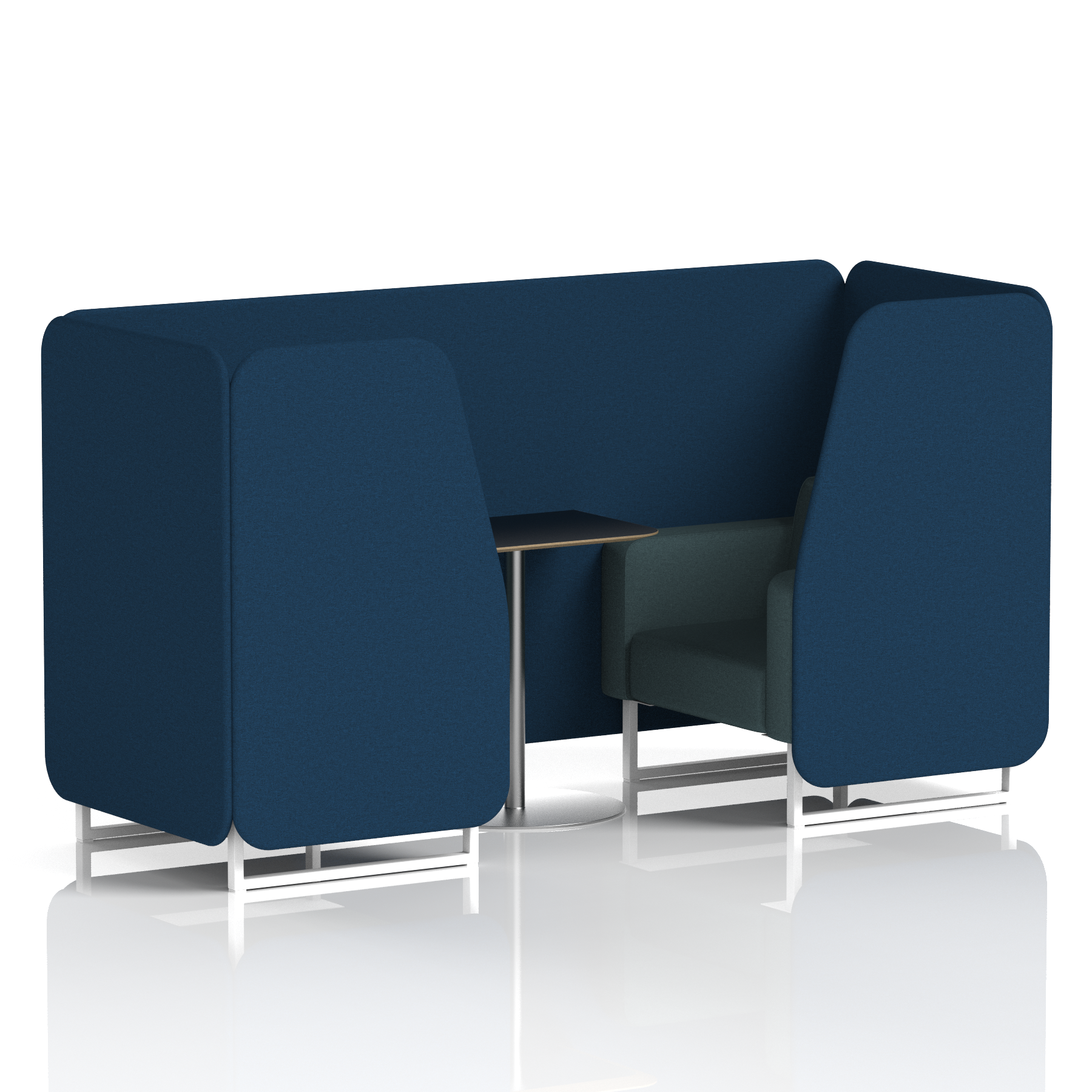 Brixworth Booth With Black Table In Two Tone