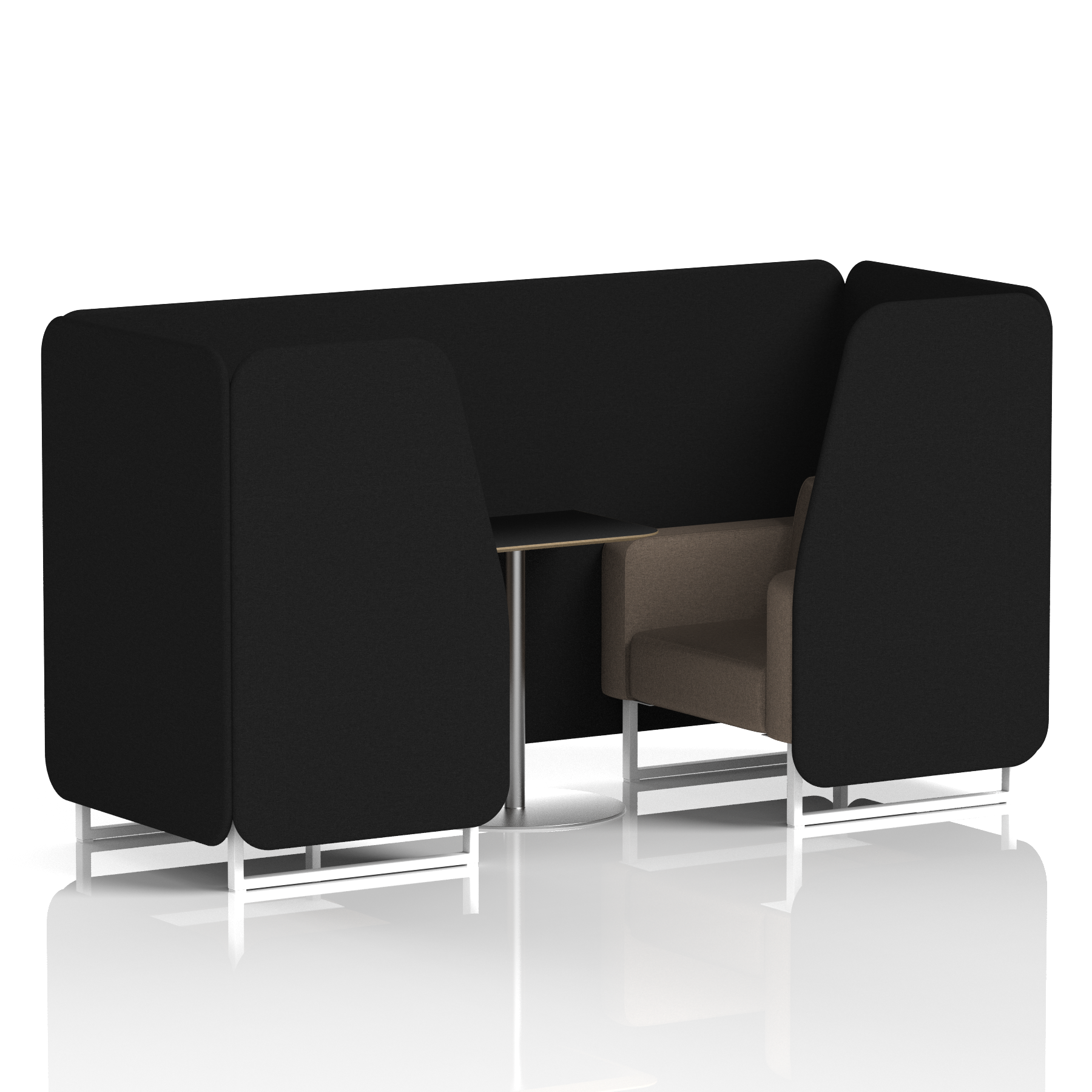 Brixworth Booth With Black Table In Two Tone