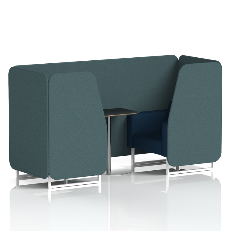 Brixworth Booth With Black Table In Two Tone