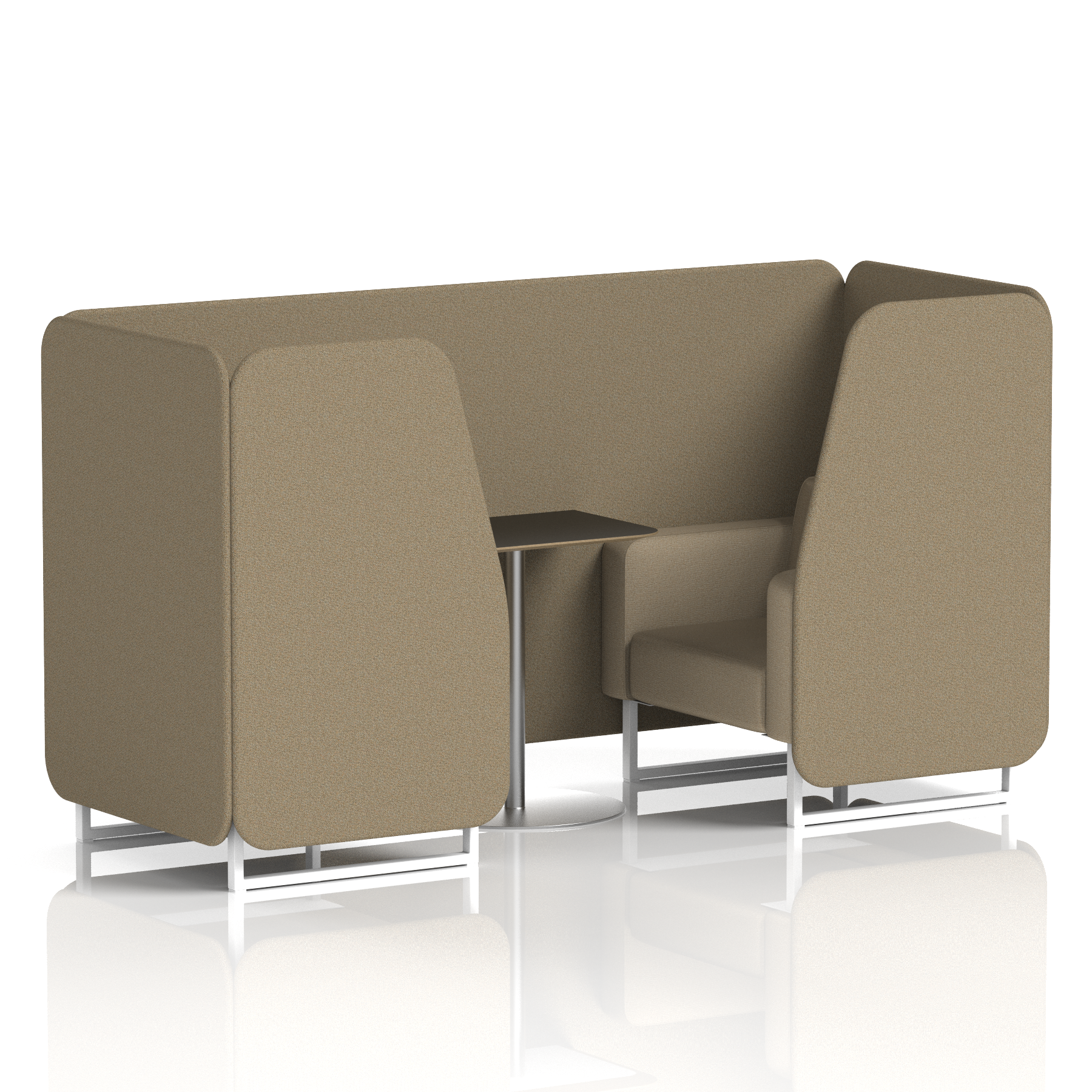 Brixworth Booth With Black Table In Two Tone