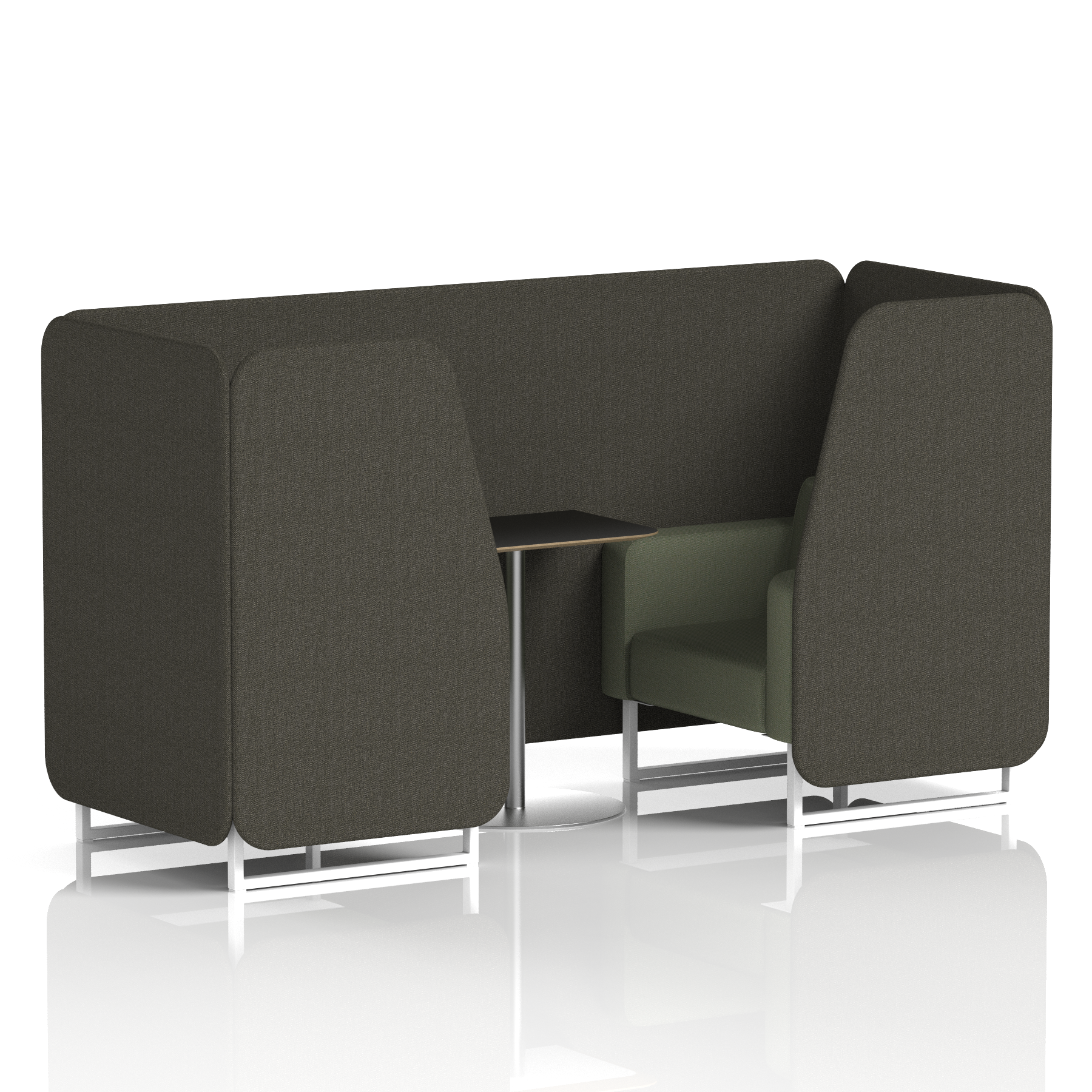 Brixworth Booth With Black Table In Two Tone