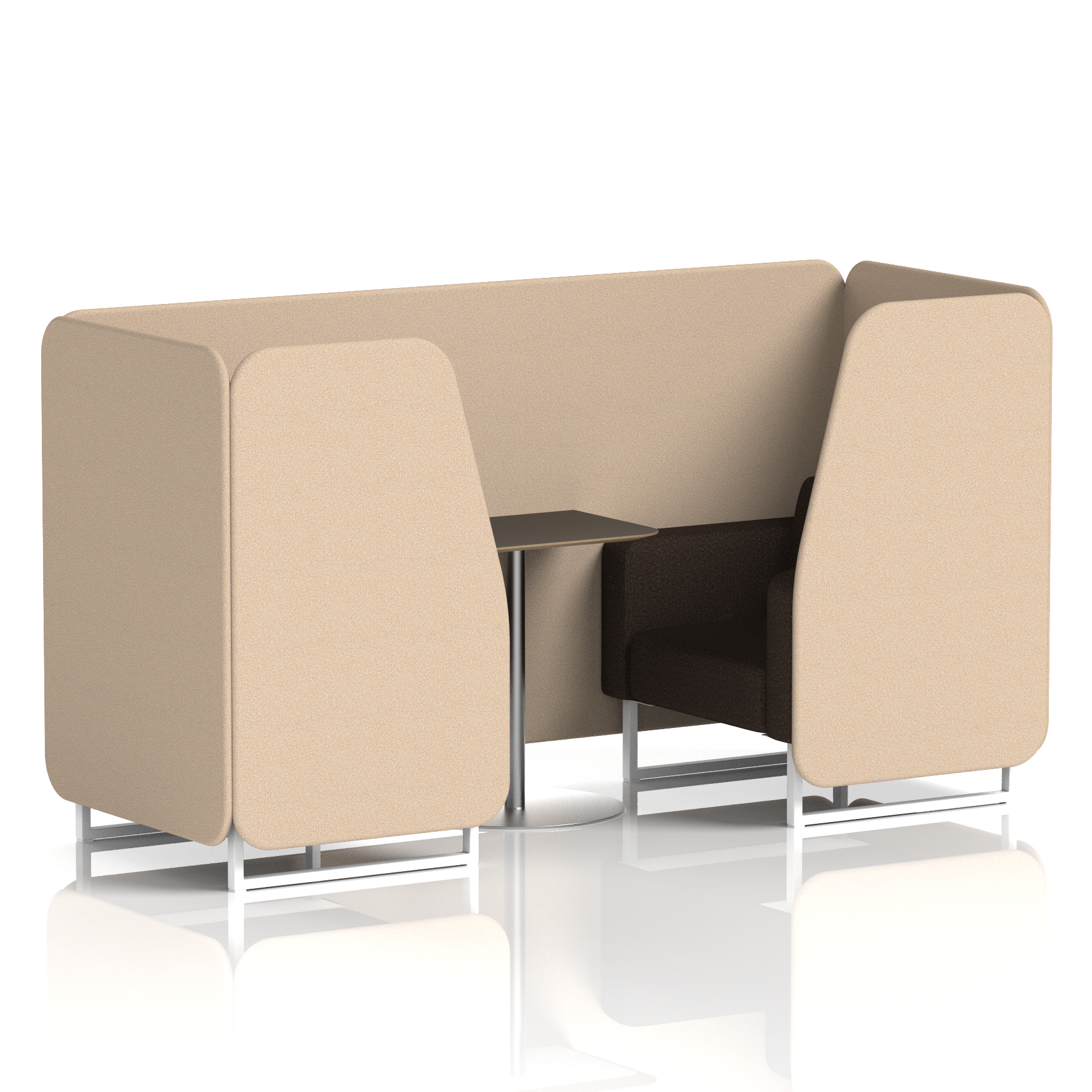 Brixworth Booth With Black Table In Two Tone