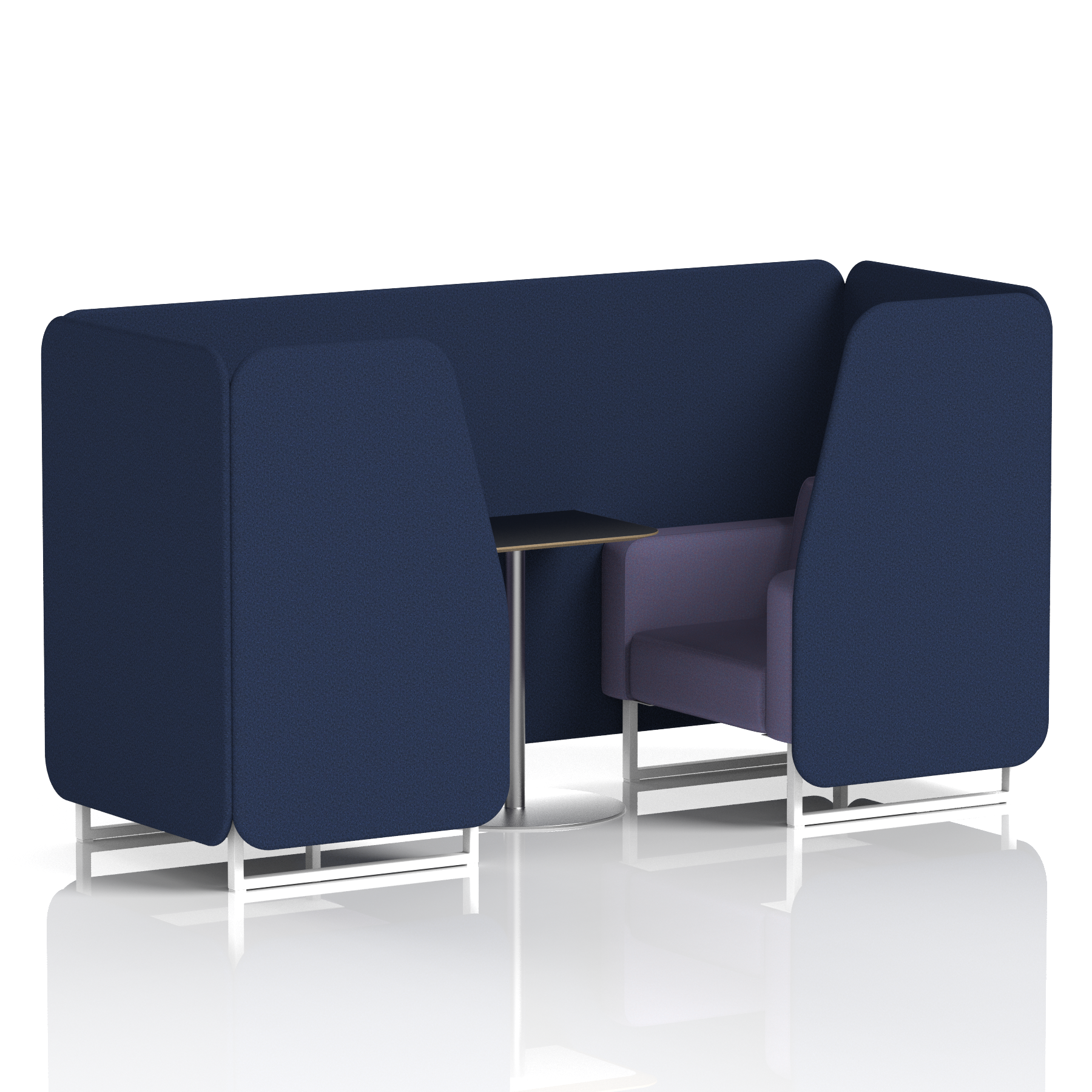 Brixworth Booth With Black Table In Two Tone