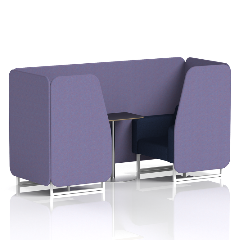 Brixworth Booth With Black Table In Two Tone