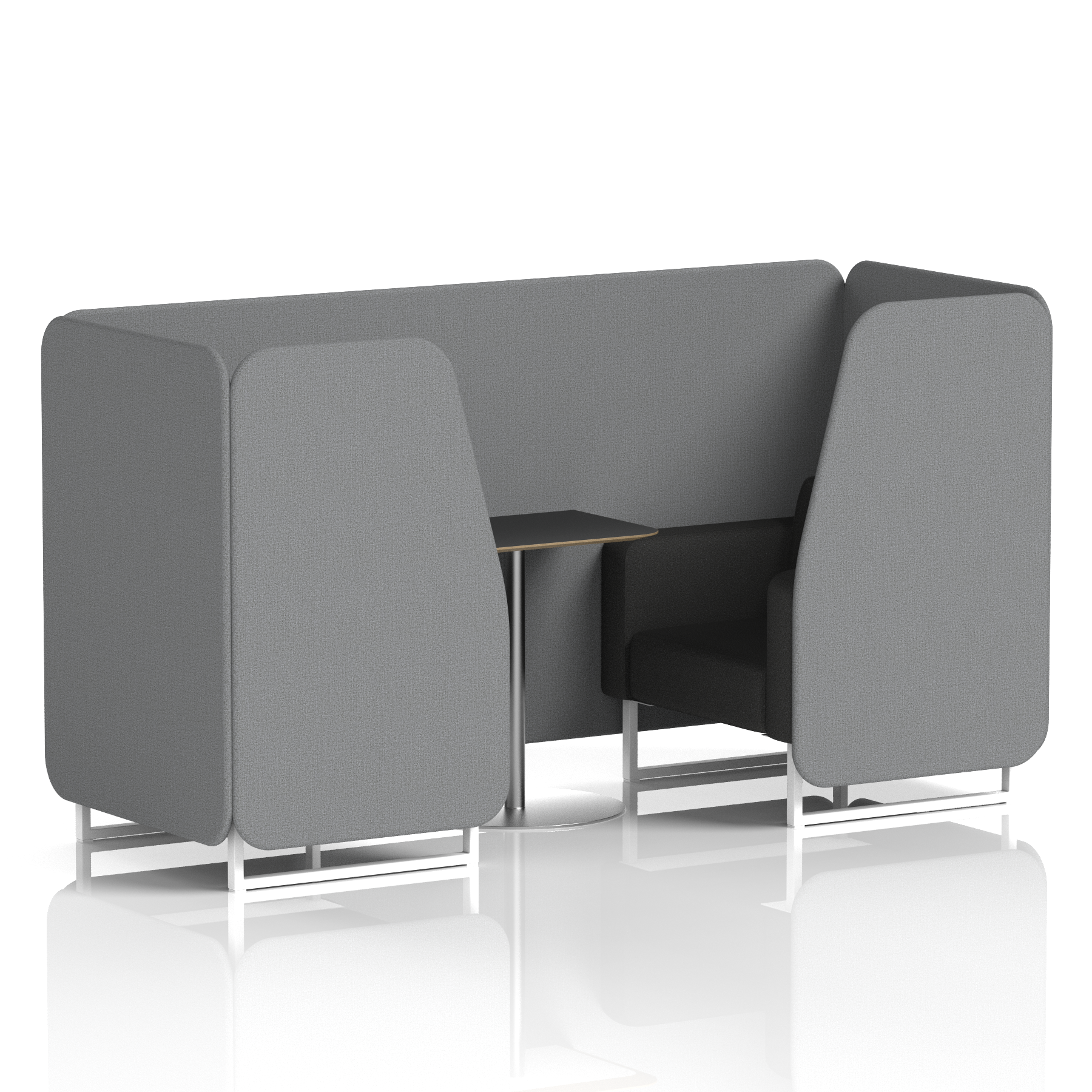 Brixworth Booth With Black Table In Two Tone