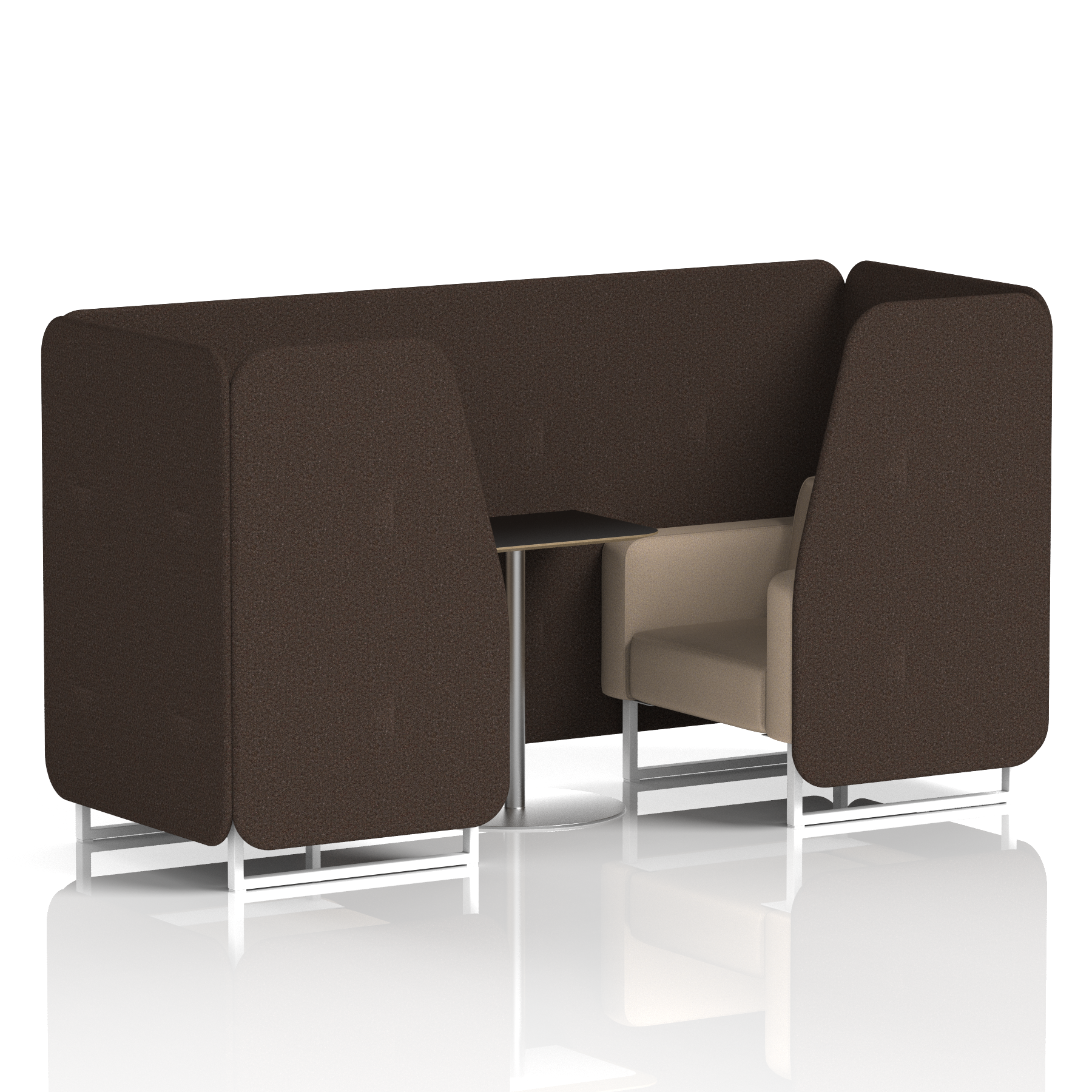 Brixworth Booth With Black Table In Two Tone