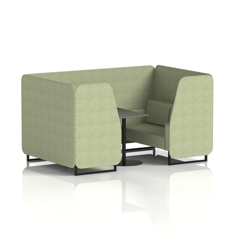 Brixworth Booth With Black Table In Single Tone