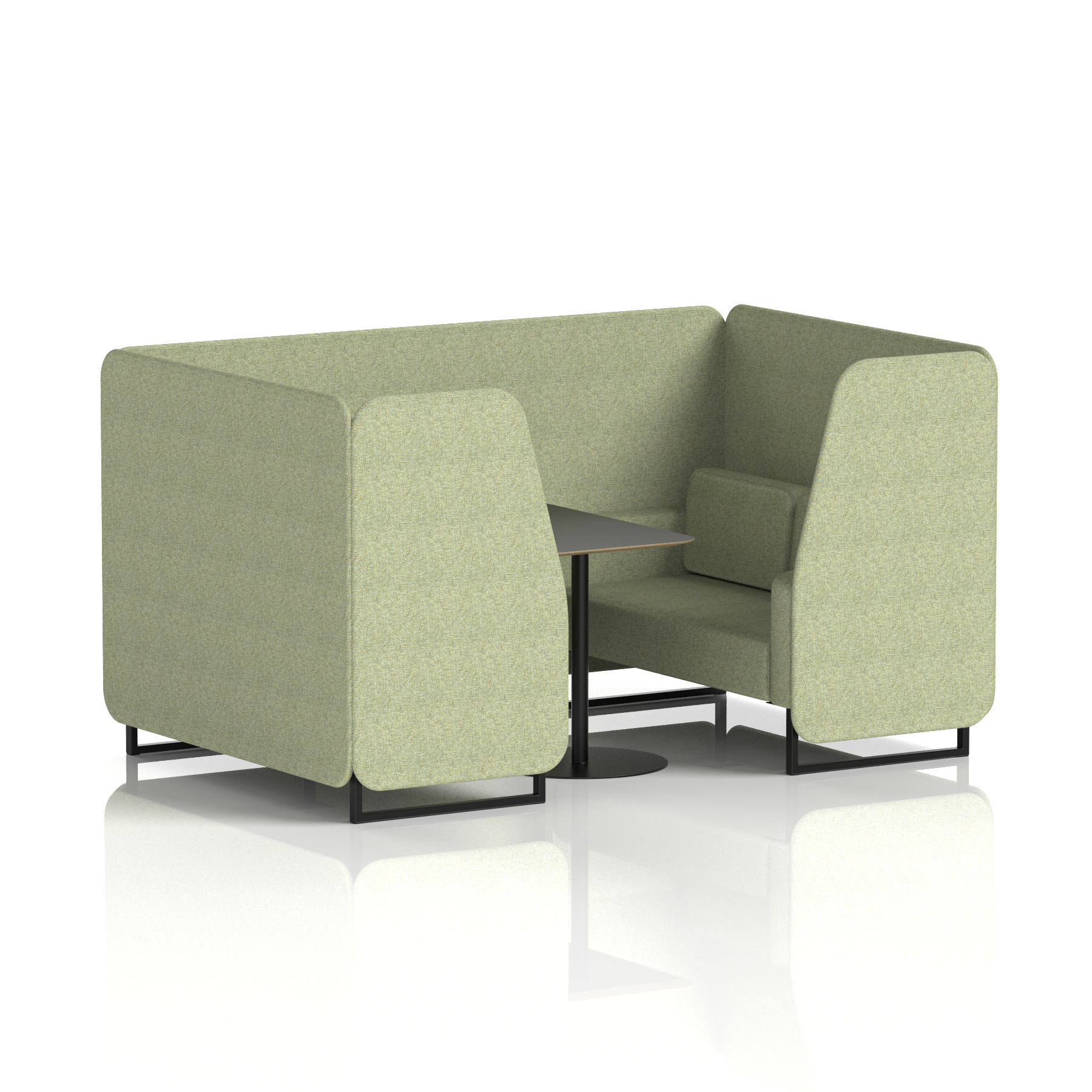 Brixworth Booth With Black Table In Single Tone