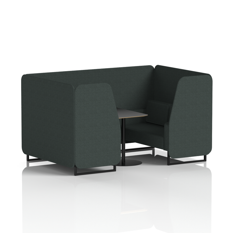 Brixworth Booth With Black Table In Single Tone