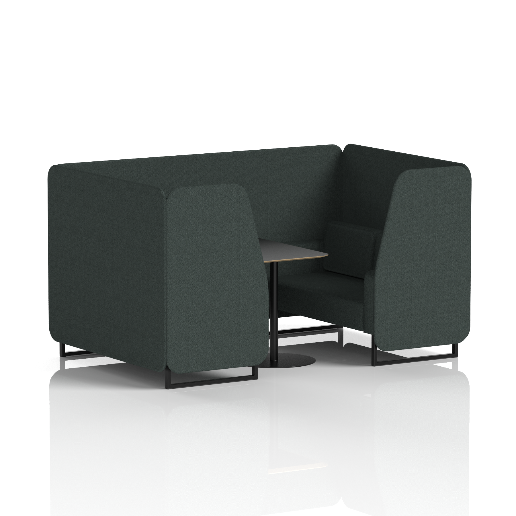 Brixworth Booth With Black Table In Single Tone