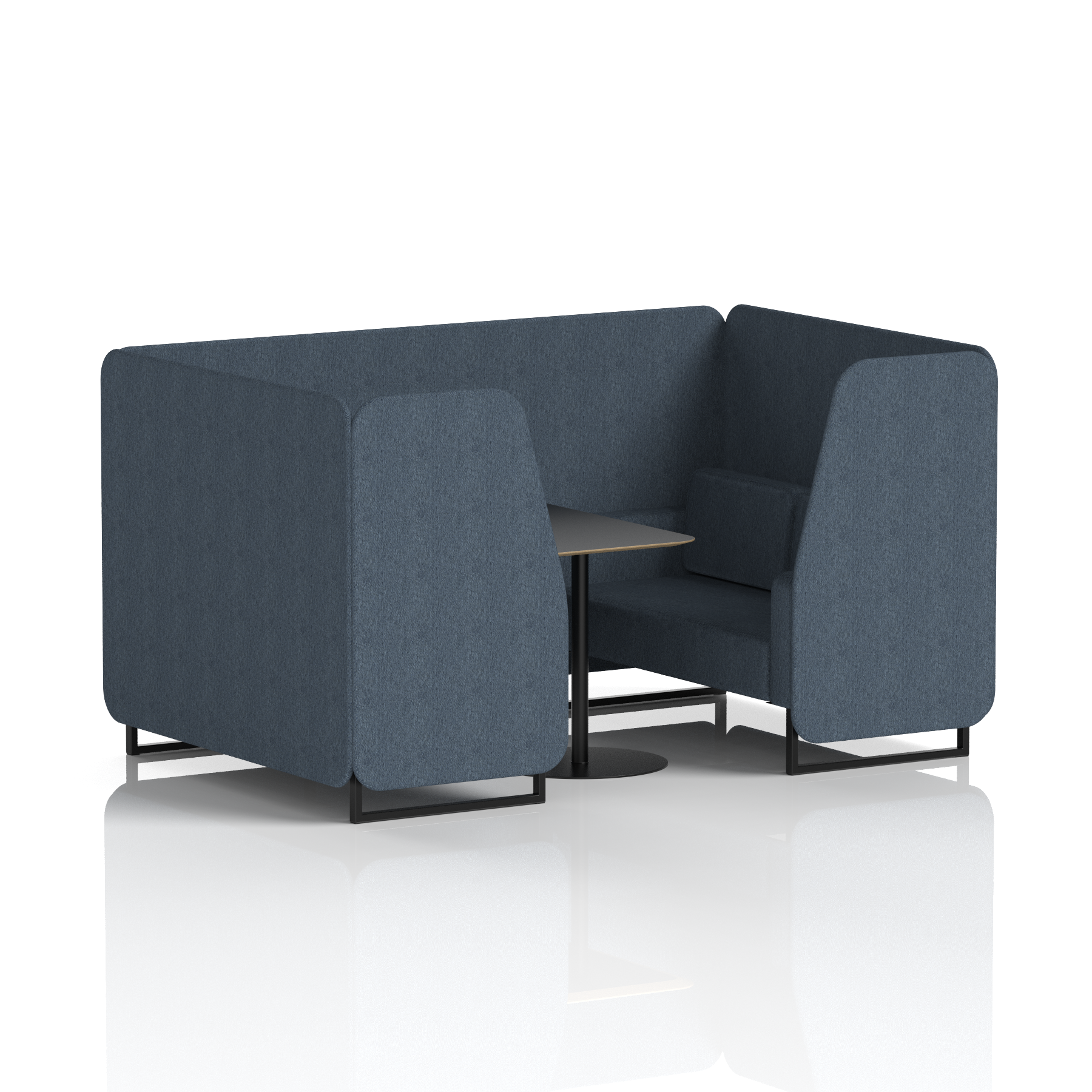 Brixworth Booth With Black Table In Single Tone