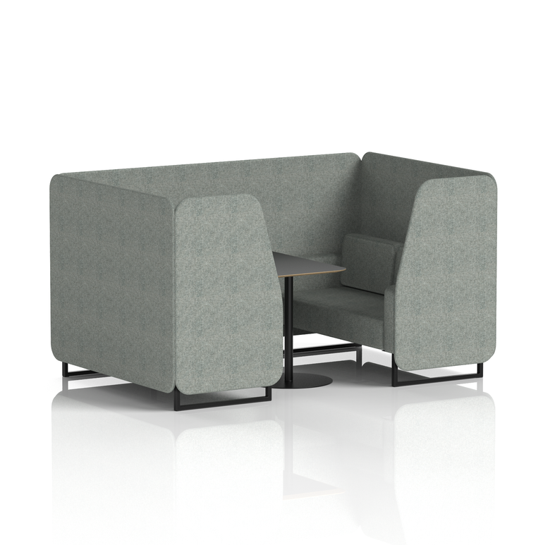 Brixworth Booth With Black Table In Single Tone