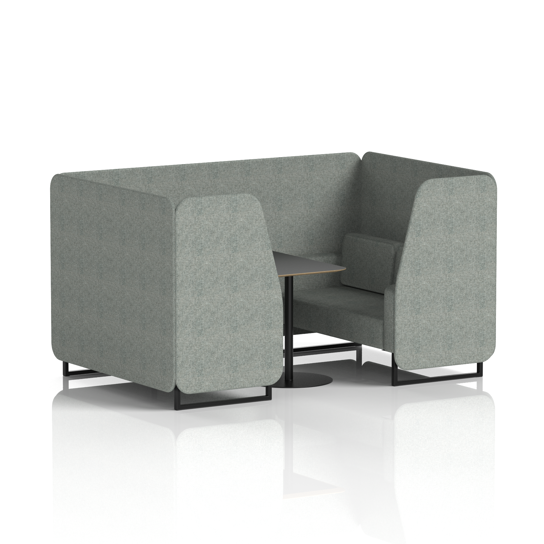 Brixworth Booth With Black Table In Single Tone