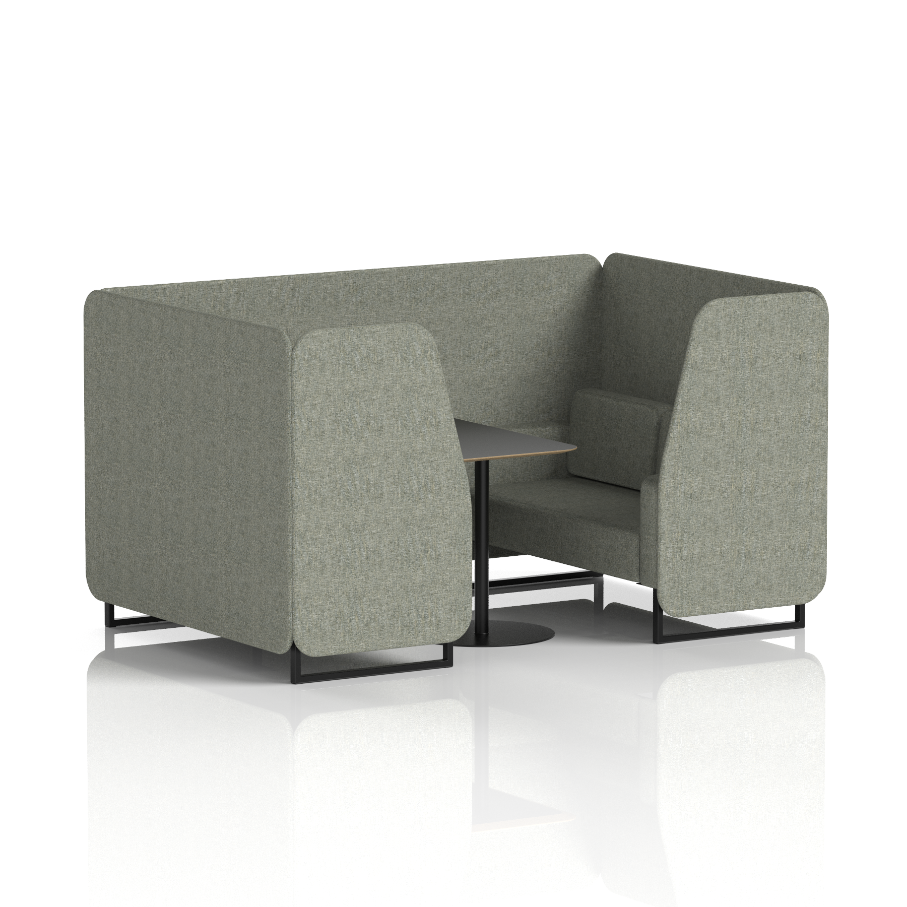 Brixworth Booth With Black Table In Single Tone