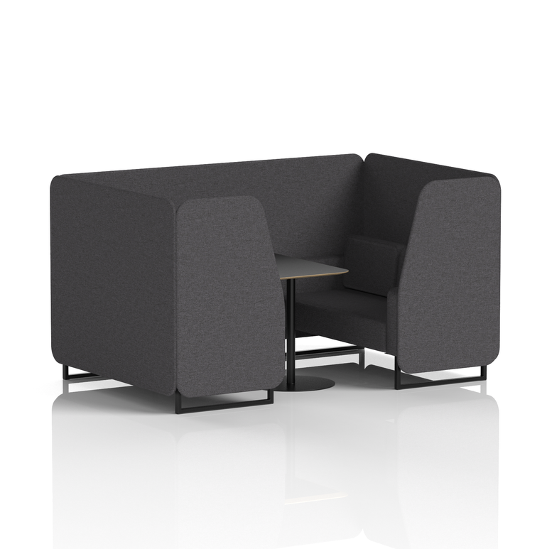 Brixworth Booth With Black Table In Single Tone