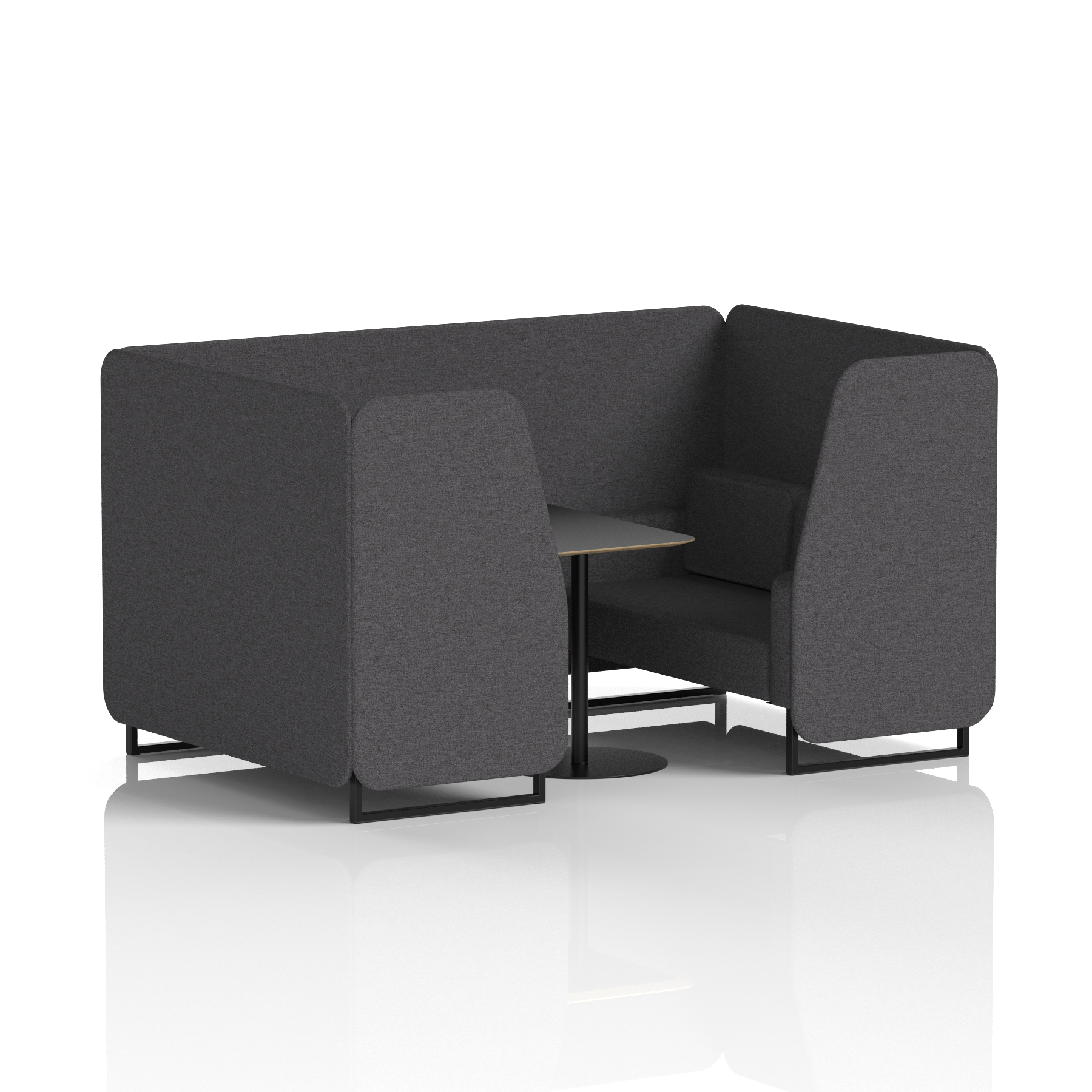 Brixworth Booth With Black Table In Single Tone