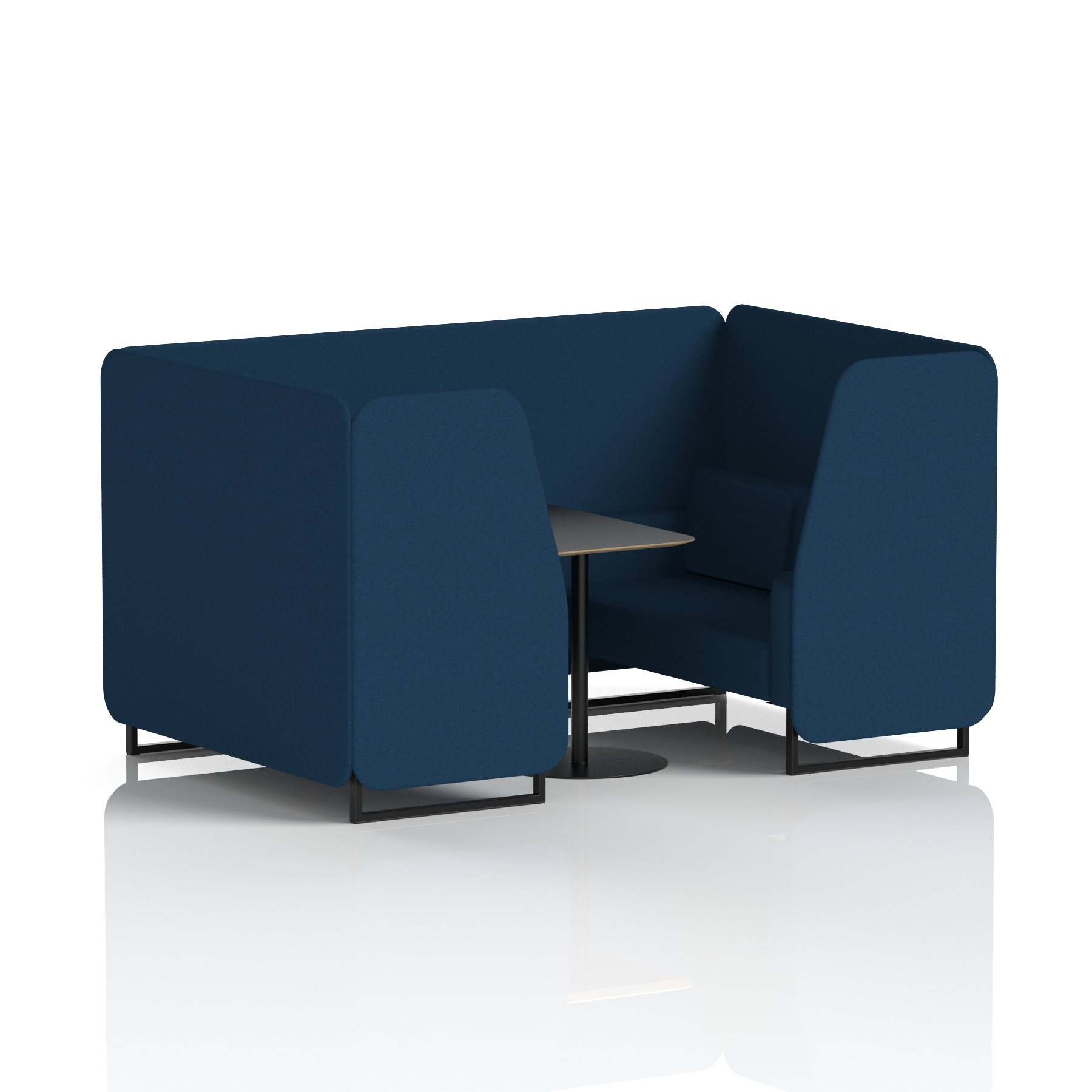 Brixworth Booth With Black Table In Single Tone