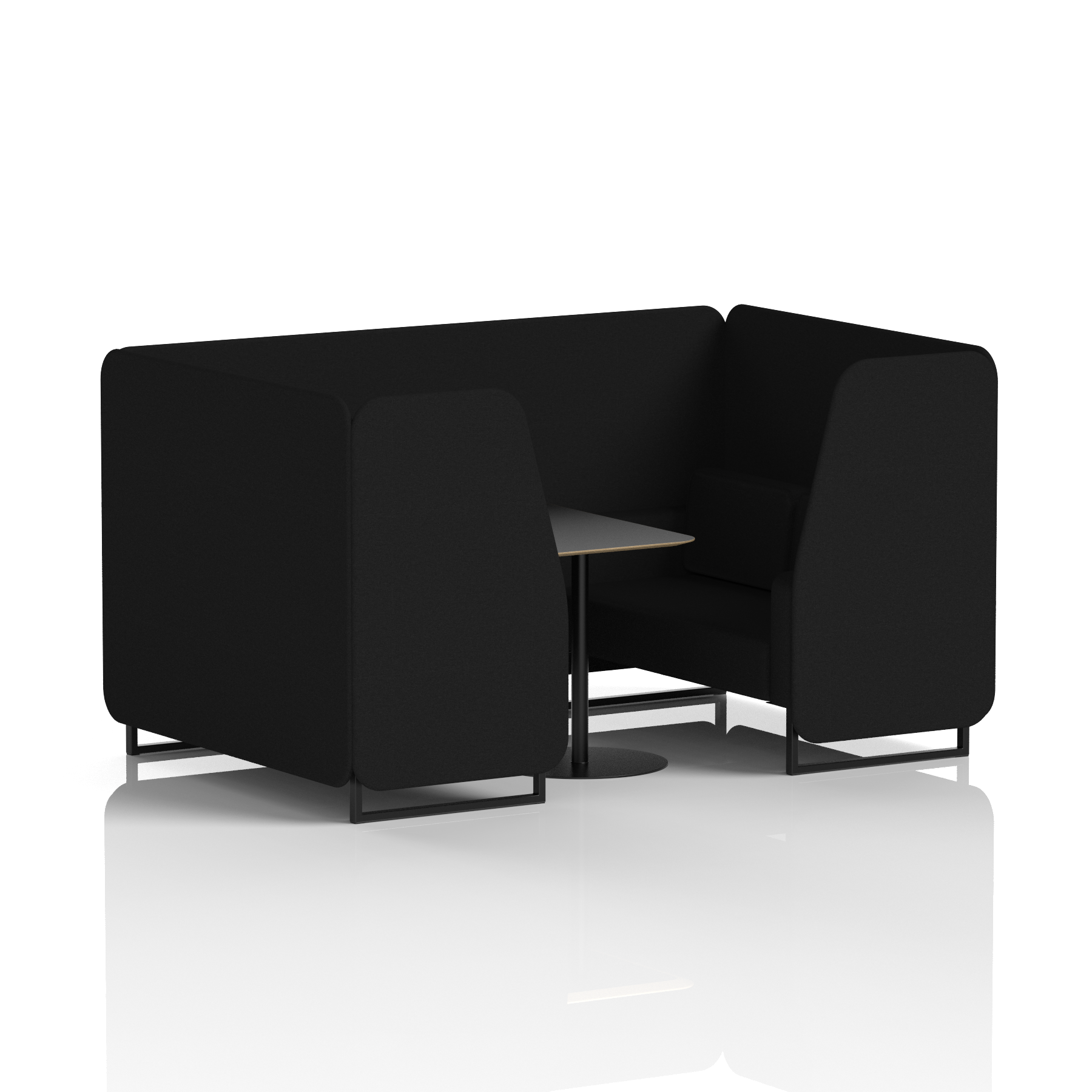 Brixworth Booth With Black Table In Single Tone