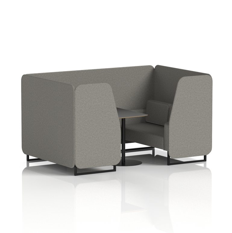 Brixworth Booth With Black Table In Single Tone
