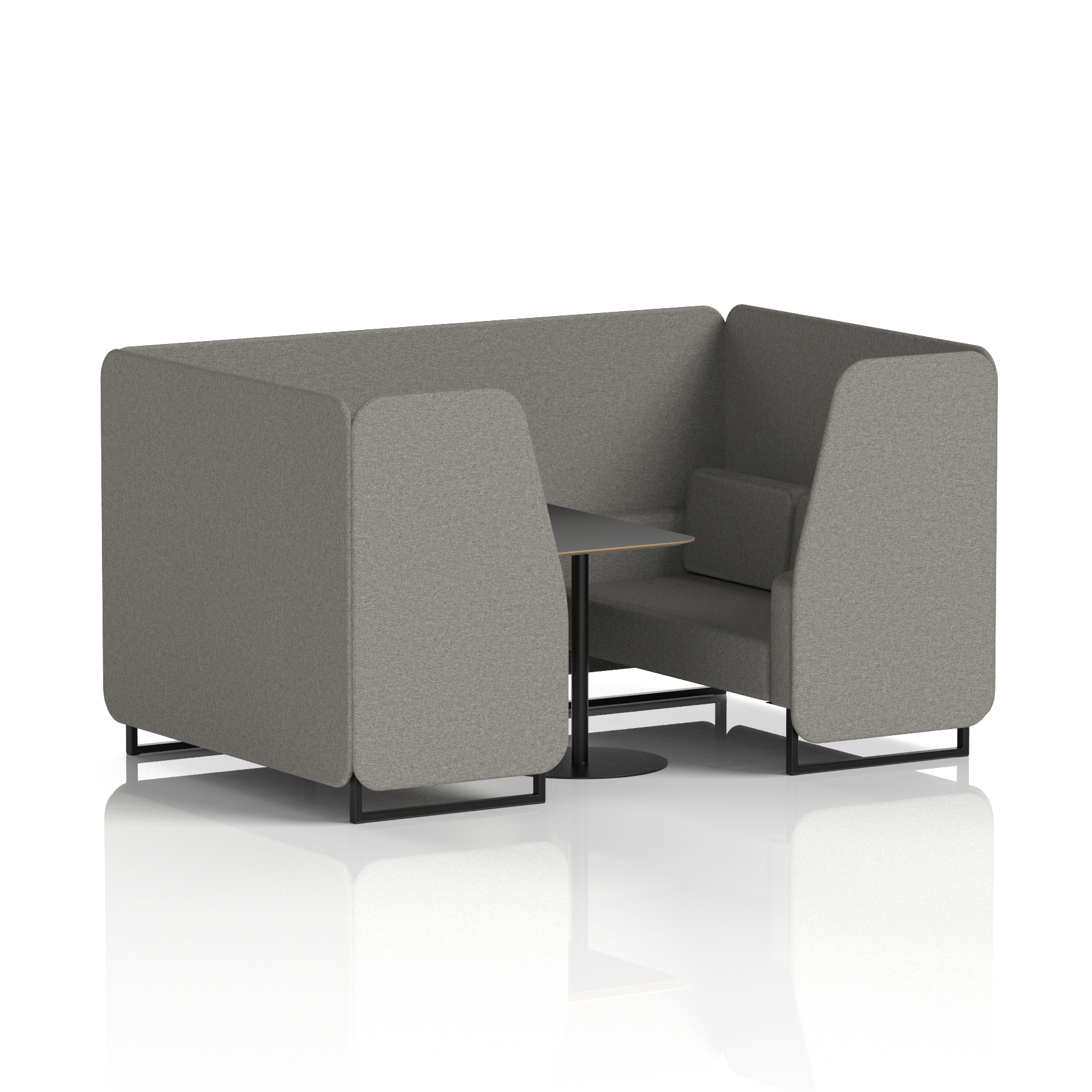 Brixworth Booth With Black Table In Single Tone