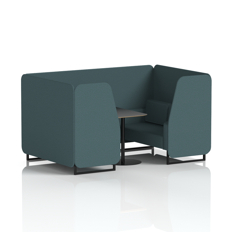Brixworth Booth With Black Table In Single Tone
