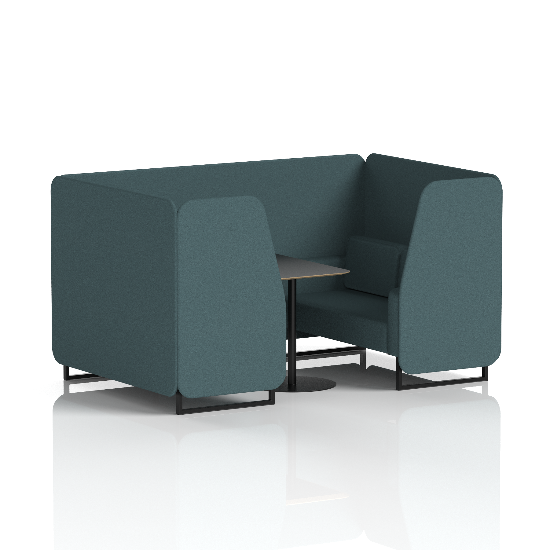 Brixworth Booth With Black Table In Single Tone