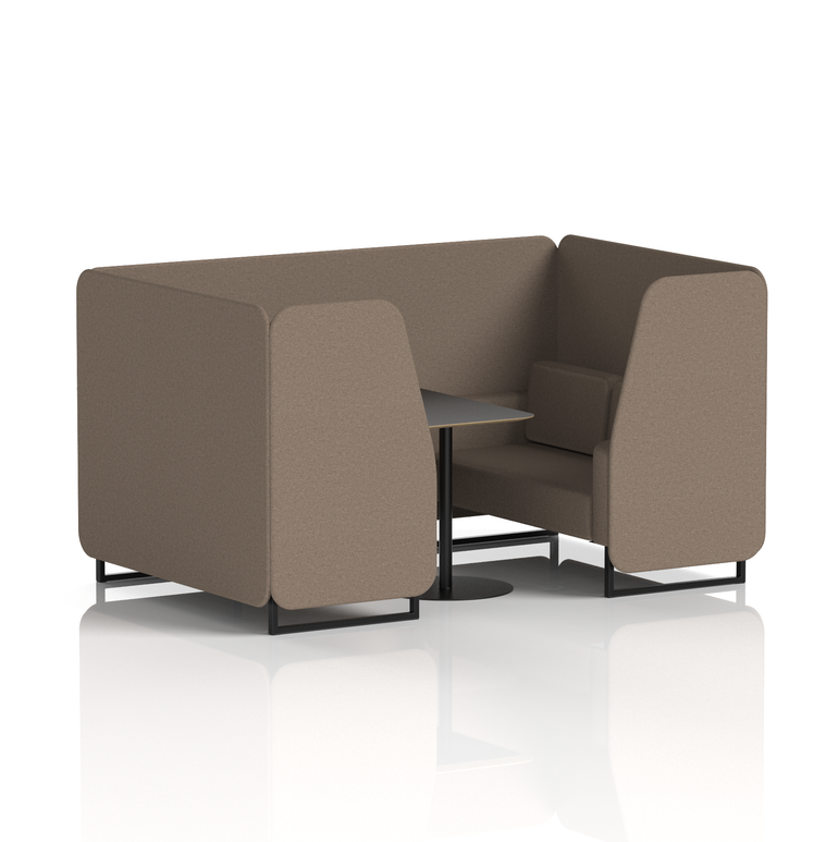 Brixworth Booth With Black Table In Single Tone