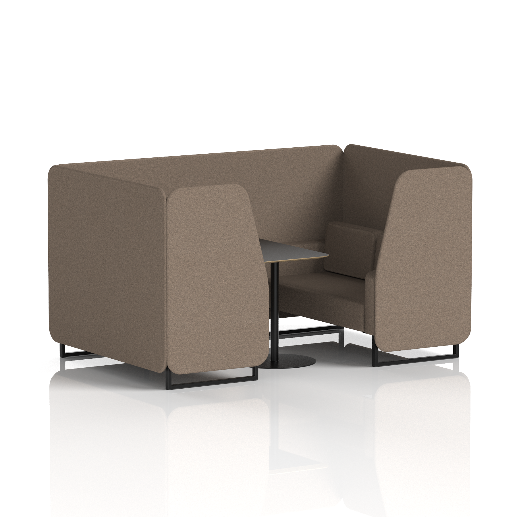 Brixworth Booth With Black Table In Single Tone