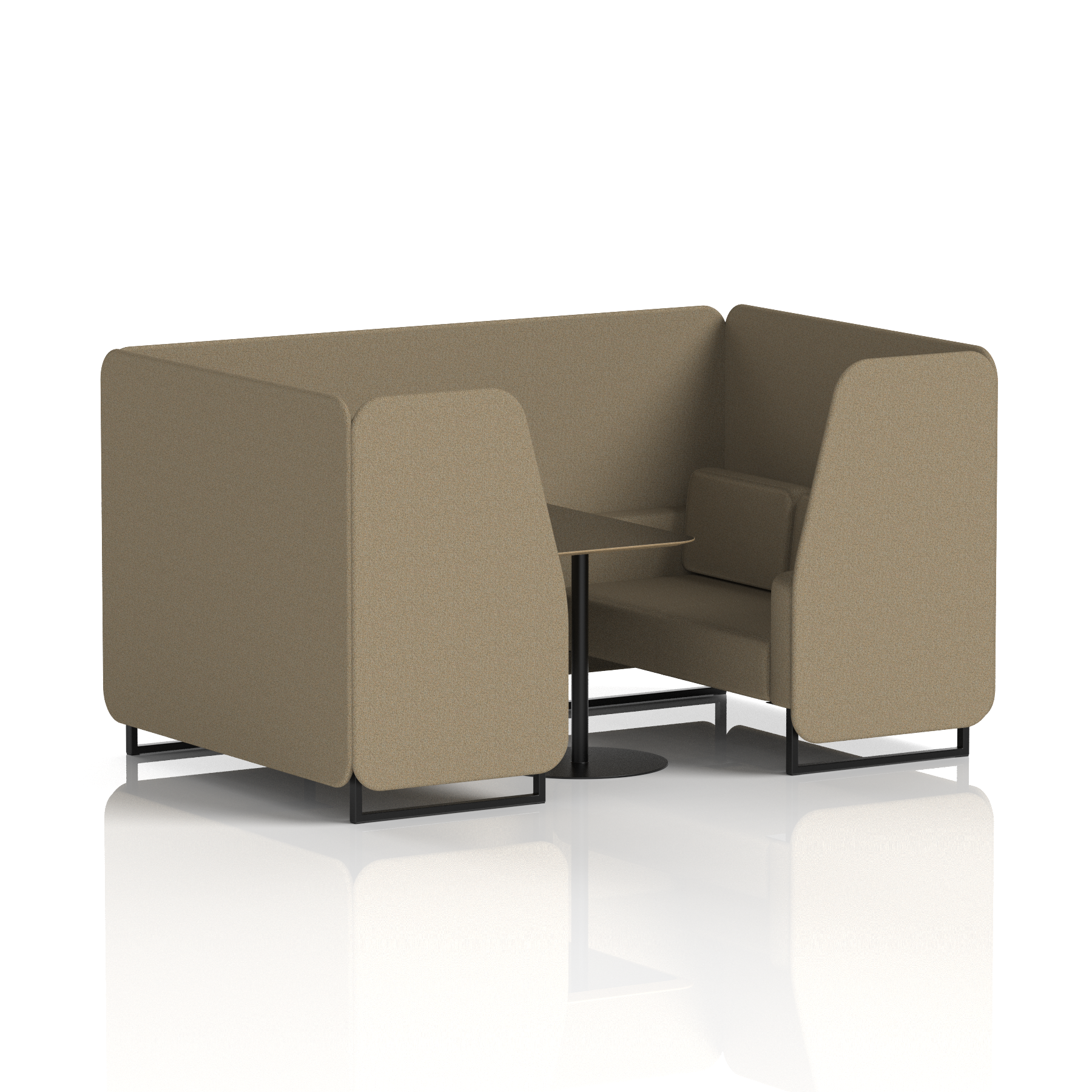 Brixworth Booth With Black Table In Single Tone