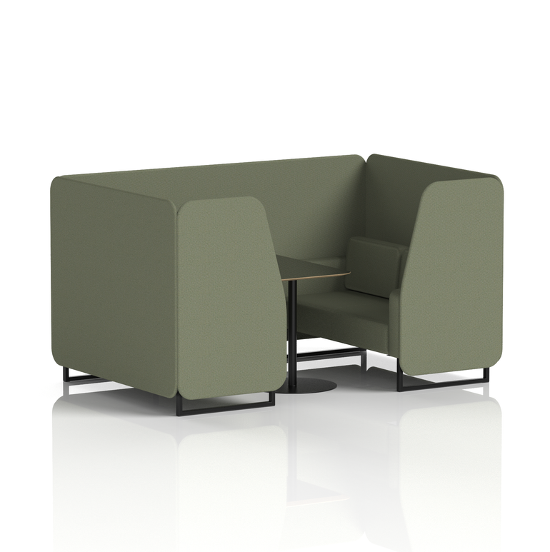 Brixworth Booth With Black Table In Single Tone