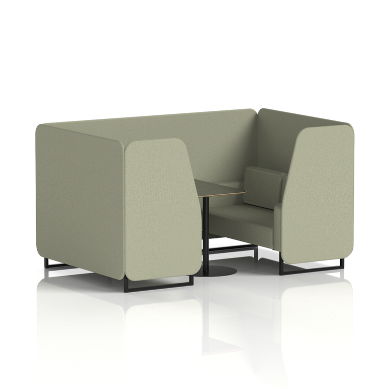 Brixworth Booth With Black Table In Single Tone