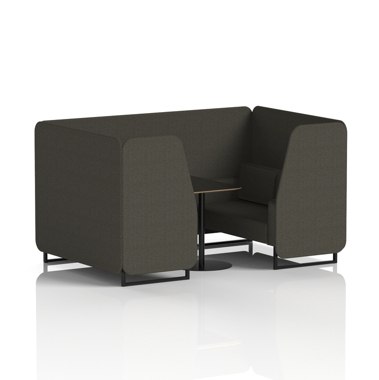 Brixworth Booth With Black Table In Single Tone