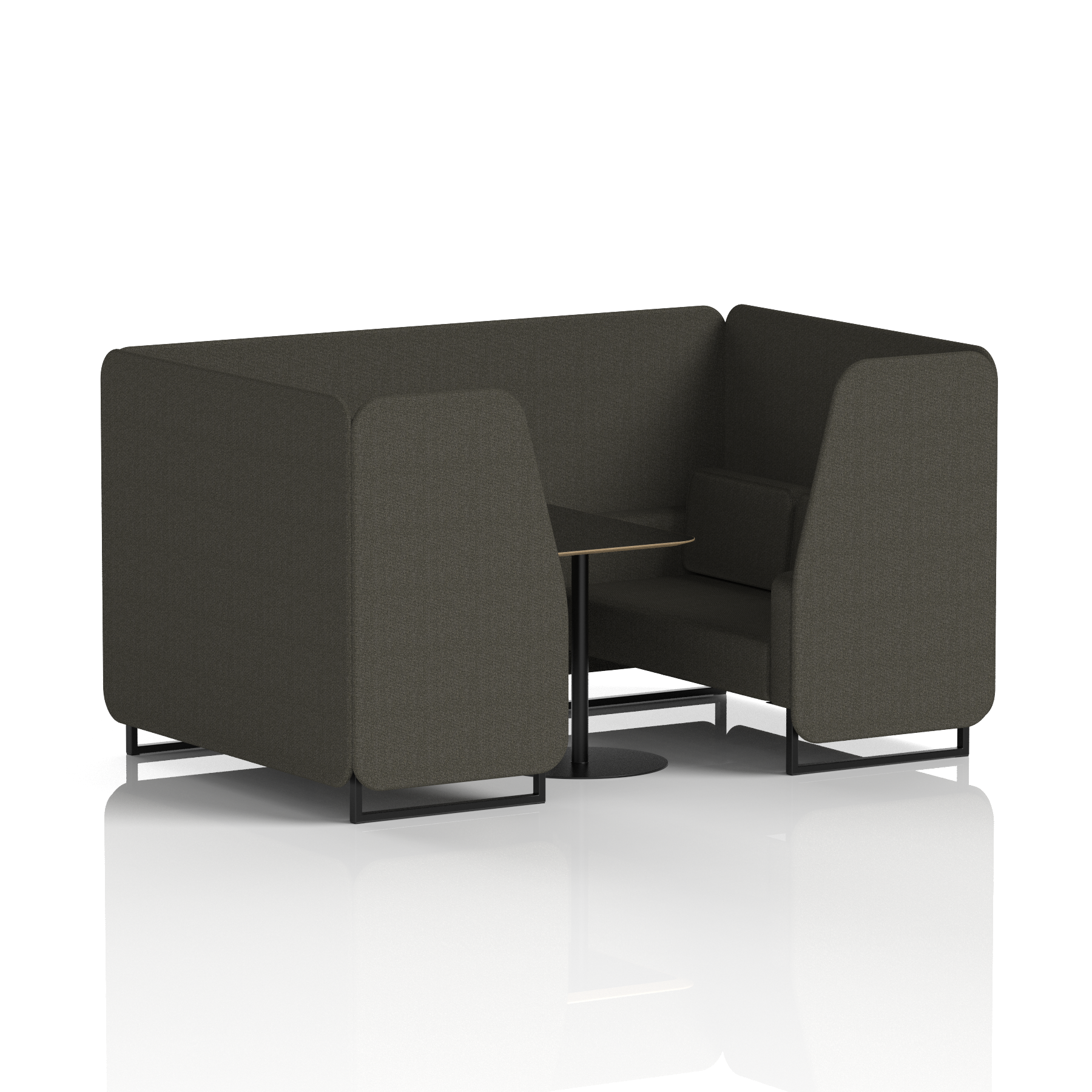 Brixworth Booth With Black Table In Single Tone