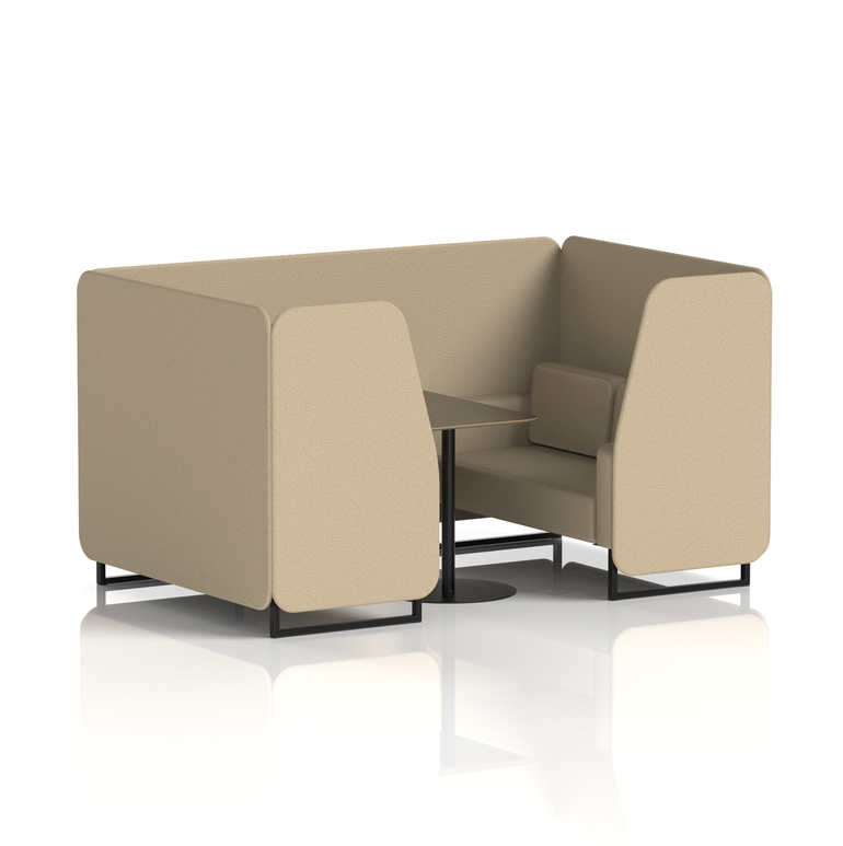 Brixworth Booth With Black Table In Single Tone
