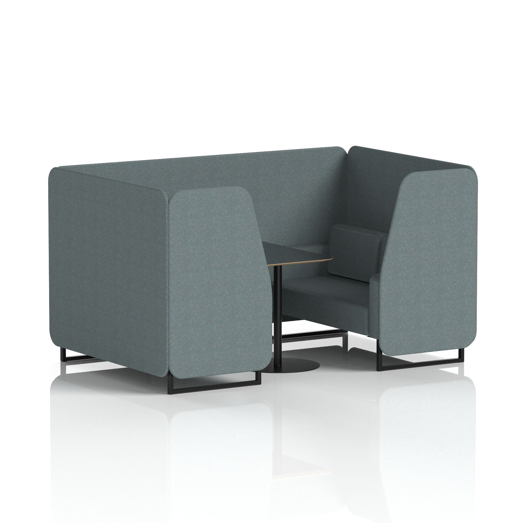 Brixworth Booth With Black Table In Single Tone